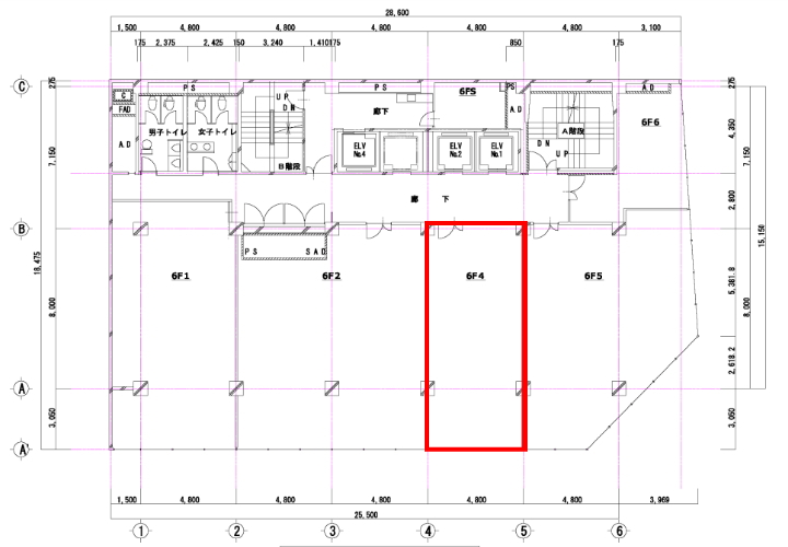 賃貸オフィス間取り図