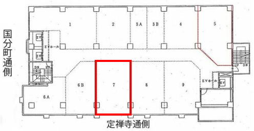 賃貸オフィス間取り図