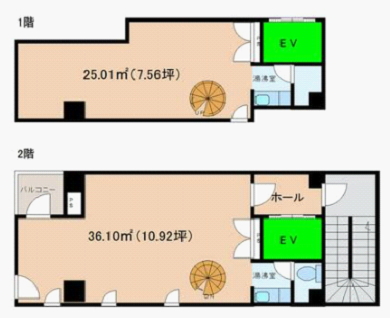 賃貸オフィス間取り図