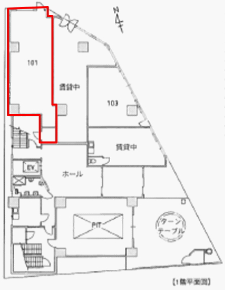 賃貸オフィス間取り図