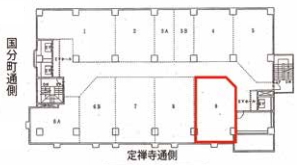 賃貸オフィス間取り図