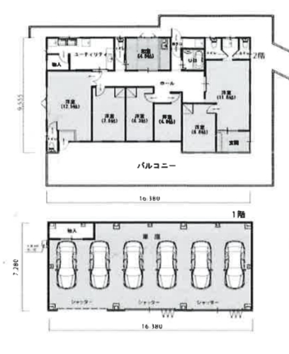 賃貸オフィス間取り図