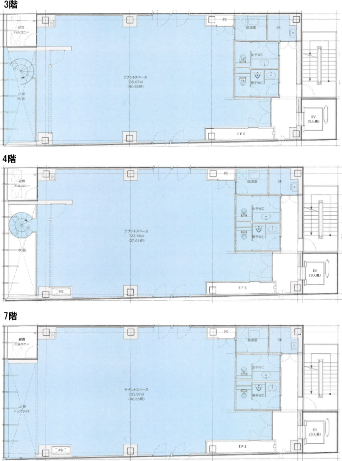 賃貸オフィス間取り図