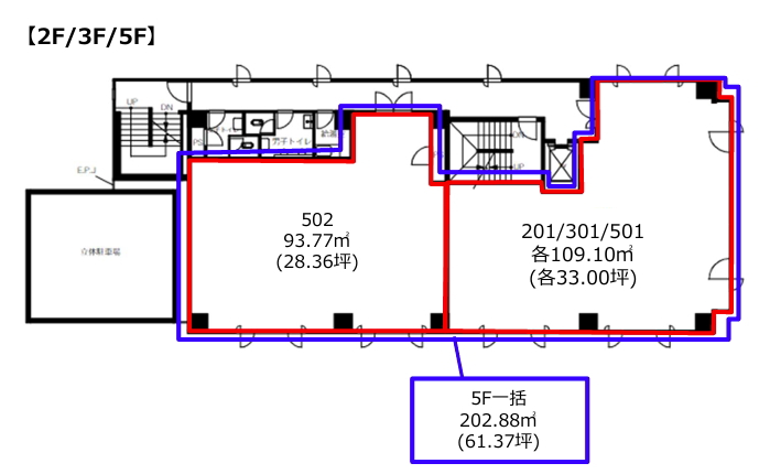 賃貸オフィス間取り図
