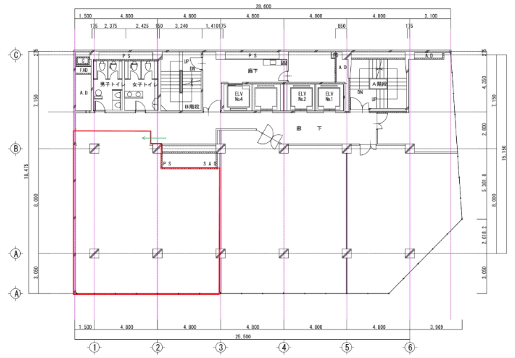 賃貸オフィス間取り図