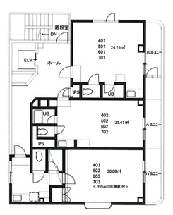 賃貸オフィス間取り図