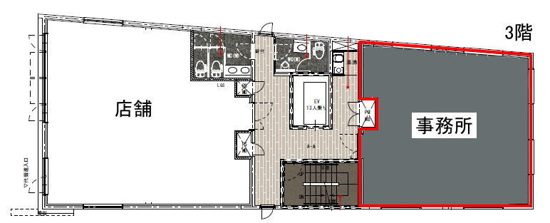 賃貸オフィス間取り図